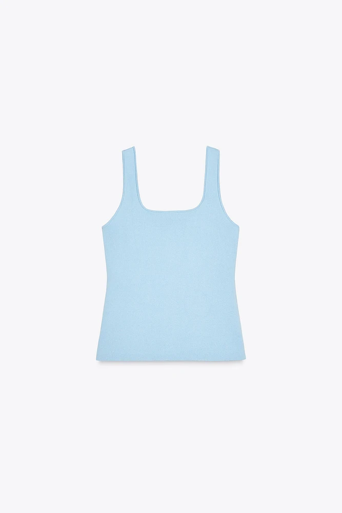 PLAIN KNIT CORSET TOP