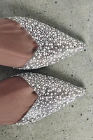 CHAUSSURES À TALONS OUVERTES L'ARRIÈRE AVEC PERLES