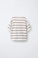 STRIPED KNIT T-SHIRT