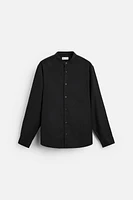 BAND COLLAR OXFORD SHIRT