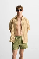 ABSTRACT PRINT MID-LENGTH SWIMSUIT
