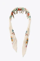 EMBROIDERED BEADED SCARF