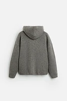 KNIT WOOL BLEND SWEATSHIRT