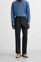 HEMP WOOL SUIT PANTS