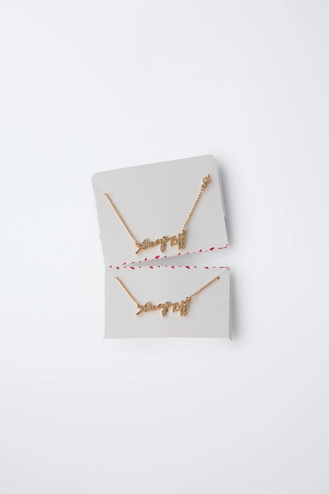 TWO-PACK OF ALWAYS BEST FRIENDS NECKLACES