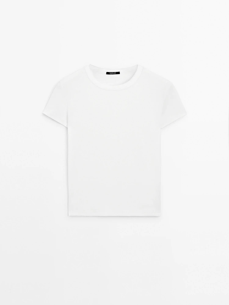 T-shirt à manches courtes en coton mélang