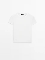 T-shirt à manches courtes en coton mélang