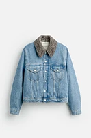 KNIT COLLAR DENIM JACKET X NANUSHKA