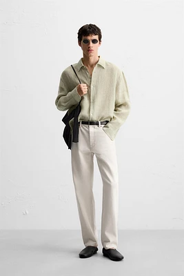 CHEMISE RELAXED FIT MÉLANGE DE LIN