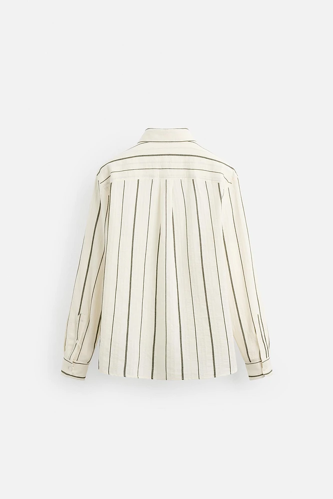 CHEMISE JACQUARD À RAYURES