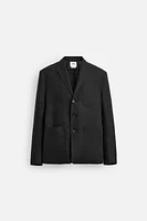 BLAZER RELAXED FIT COSTUME 100 % LIN ÉDITION LIMITÉE