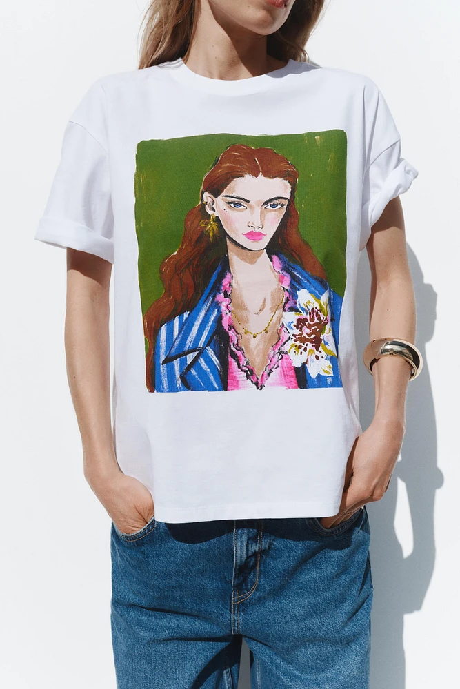 GIRLS PRINT T-SHIRT