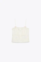 TOP BRODÉ AVEC LACETS