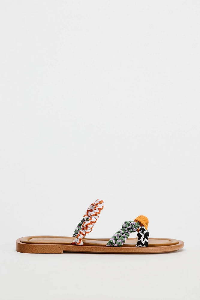 STRAPPY CORD SANDALS