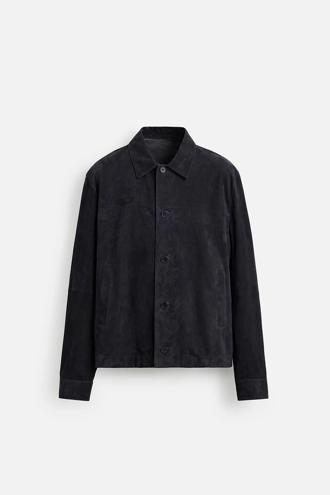 VESTE EN CUIR DAIM