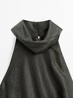 Satin midi dress with bow detail - Studio