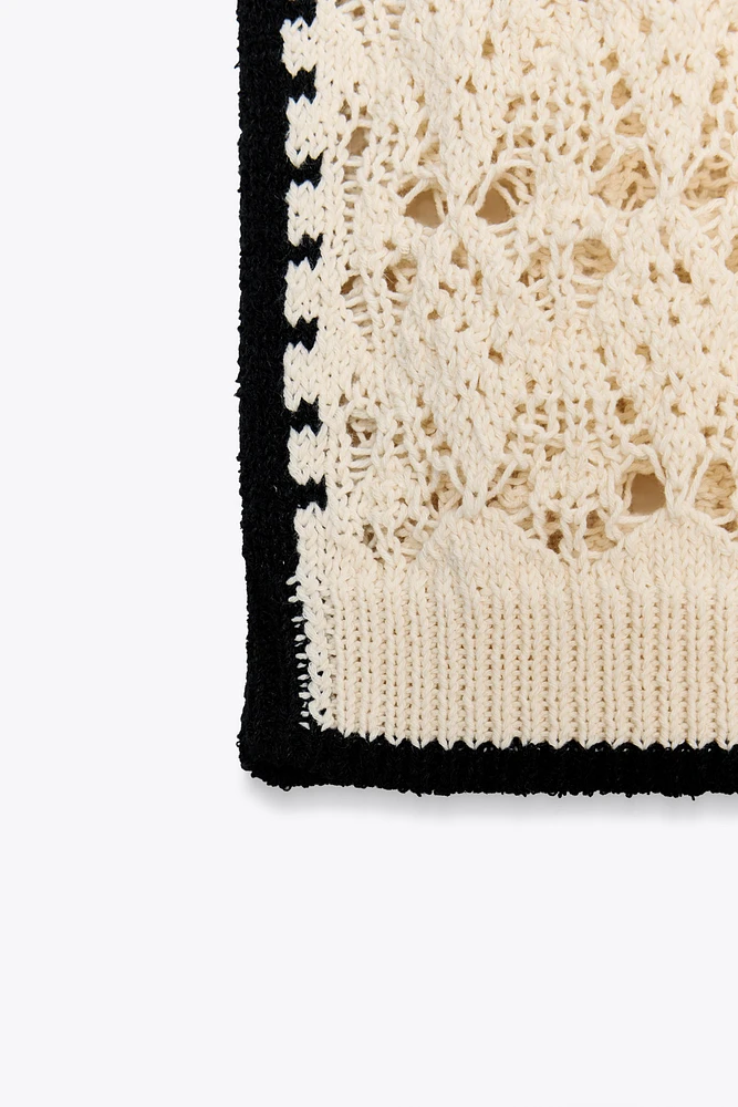 GILET EN MAILLE POINTELLE