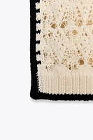 GILET EN MAILLE POINTELLE