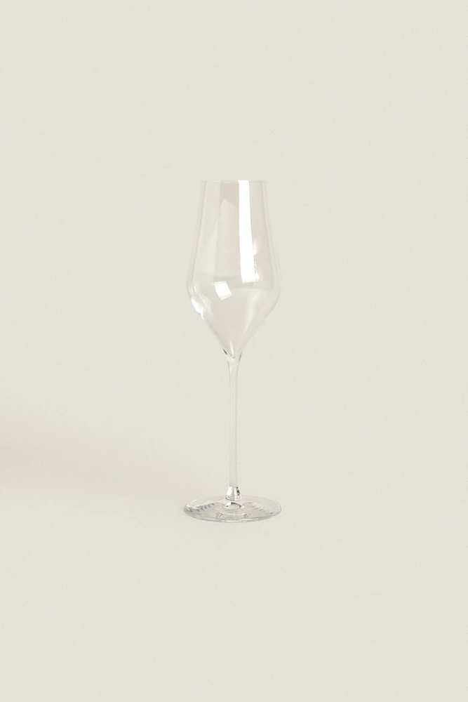 PLAIN CRYSTALLINE FLUTE GLASS