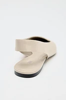 LEATHER SLINGBACK BALLET FLATS