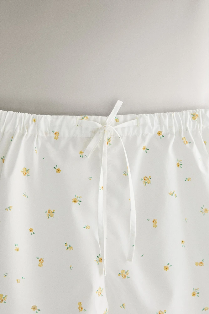 FLORAL COTTON SHORTS