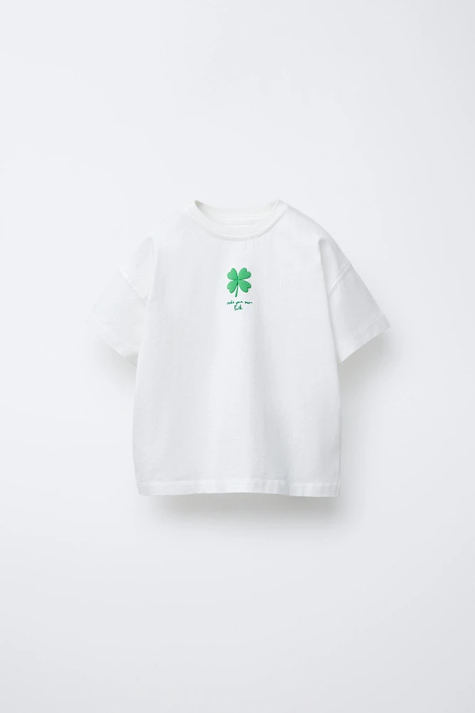 T-SHIRT WITH RAISED PRINT