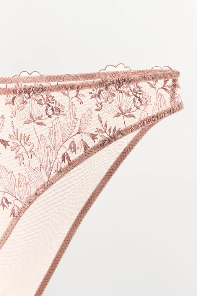 CULOTTE TULLE BRODERIES FLEURIES