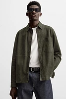 SUEDE OVERSHIRT