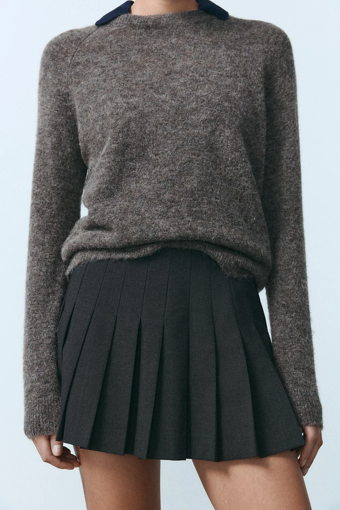 JUPE-CULOTTE À PLIS PLATS