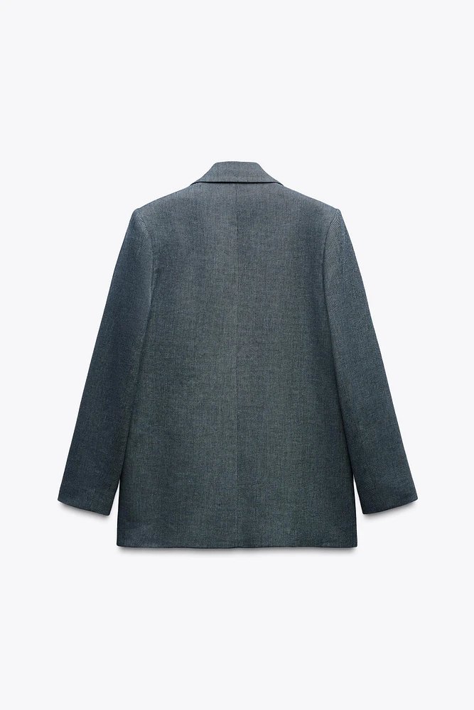 BLAZER DROIT À ÉPAULETTES