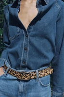 ANIMAL PRINT LEATHER BELT