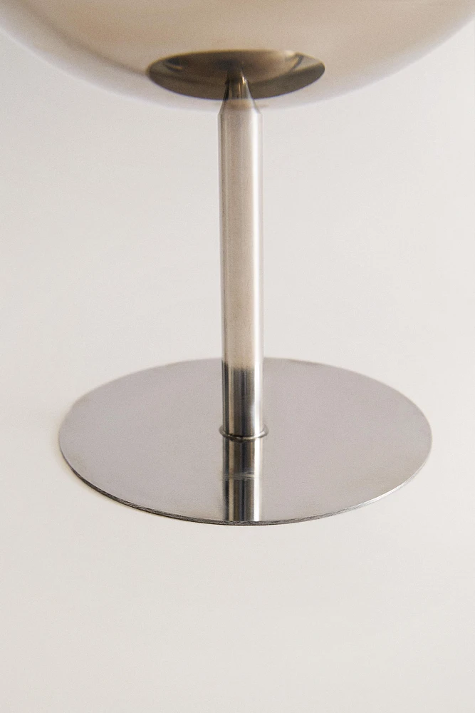 SHINY METAL WINE GLASS