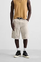 WASHED ABSTRACT PRINT SHORTS