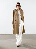 100% cotton water-repellent trench coat