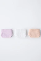 8-14 ANS/ LOT DE TROIS CULOTTES SEAMLESS