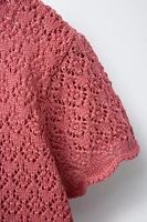 POINTELLE KNIT TOP