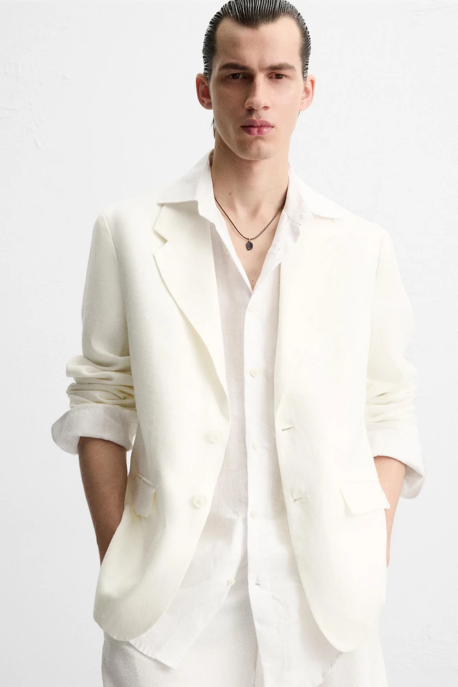 BLAZER DE COSTUME 100 % LIN