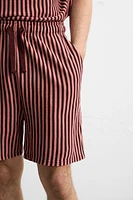 STRIPED JACQUARD SHORTS