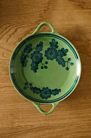 PLAT GRÈS ROND FLEURS
