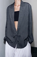 100% LINEN MINIMAL BLAZER ZW COLLECTION