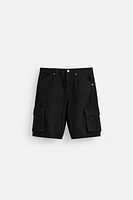 DENIM CARGO SHORTS
