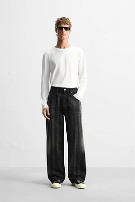 BAGGY FIT JEANS WITH SEAMS