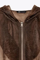 BLOUSON CAPUCHE ORGANZA