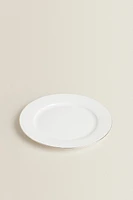 RIMMED BONE CHINA DINNER PLATE