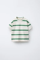 STRIPED T-SHIRT WITH LABEL