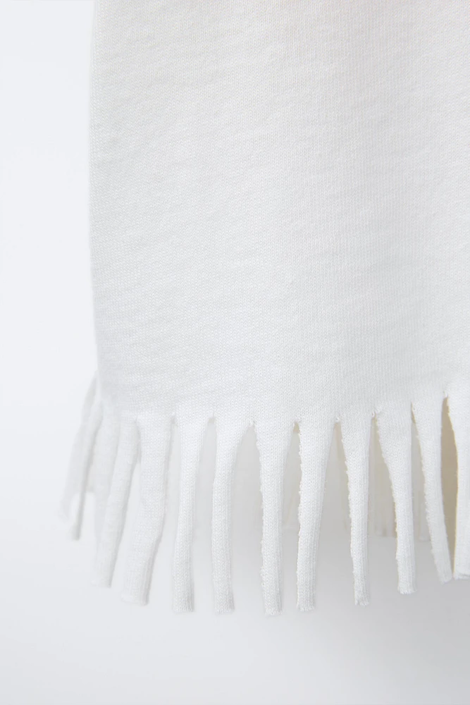 T-SHIRT BRODÉ À FRANGES