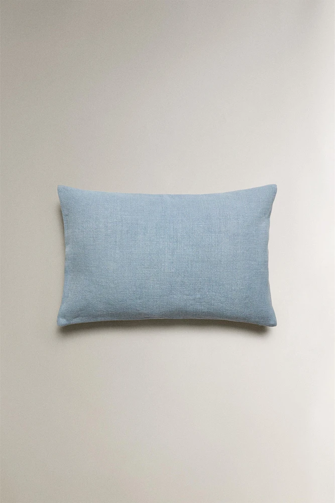 PLAIN LINEN THROW PILLOW COVER