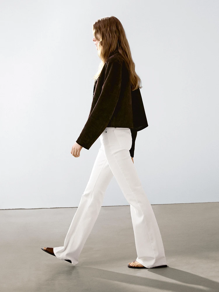 High-waist skinny flared jeans