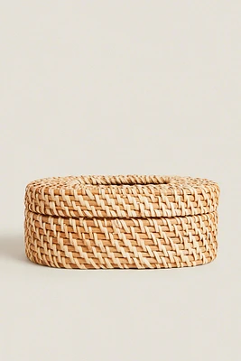 RATTAN BABY WIPE HOLDER