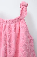FLORAL TOWEL EFFECT SHORT JUMPSUIT